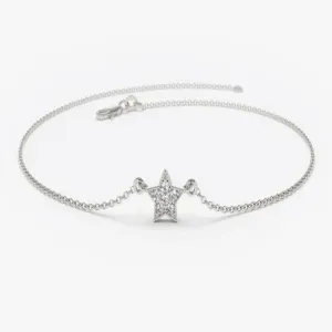 0.06CTW Moissanite Tiny Star Diamond Bracelet