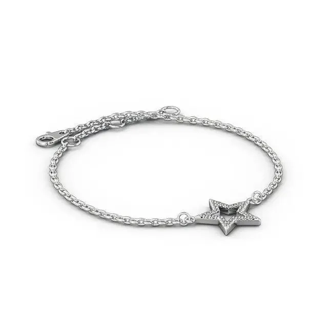 0.18CT Star Shape Lab Grown Diamond Bracelet