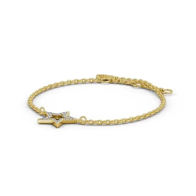 0.18CT Star Shape Lab Grown Diamond Bracelet