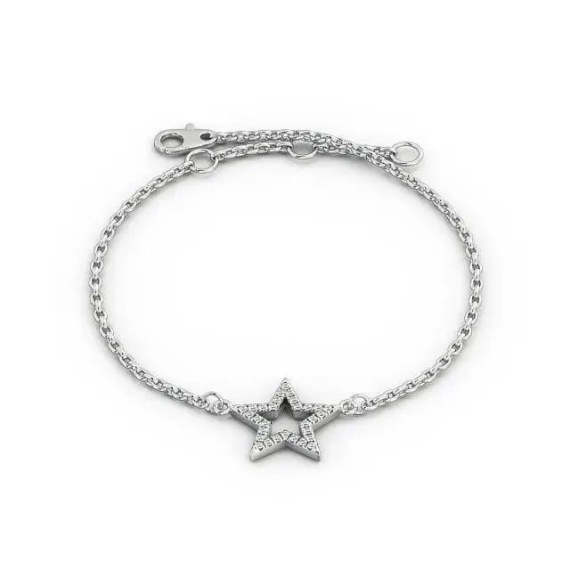 0.18CT Star Shape Lab Grown Diamond Bracelet