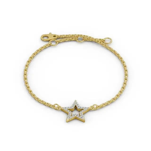 0.18CT Star Shape Lab Grown Diamond Bracelet