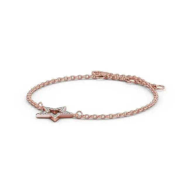 0.18CT Star Shape Lab Grown Diamond Bracelet