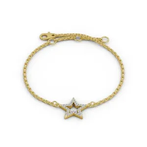 0.18CT Star Shape Lab Grown Diamond Bracelet