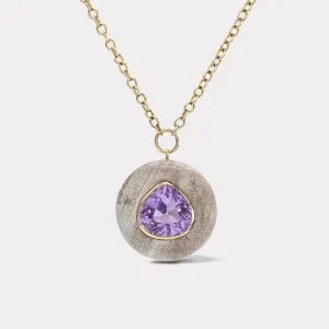 11.43ct Amethyst in Petrified Wood Lollipop Ring