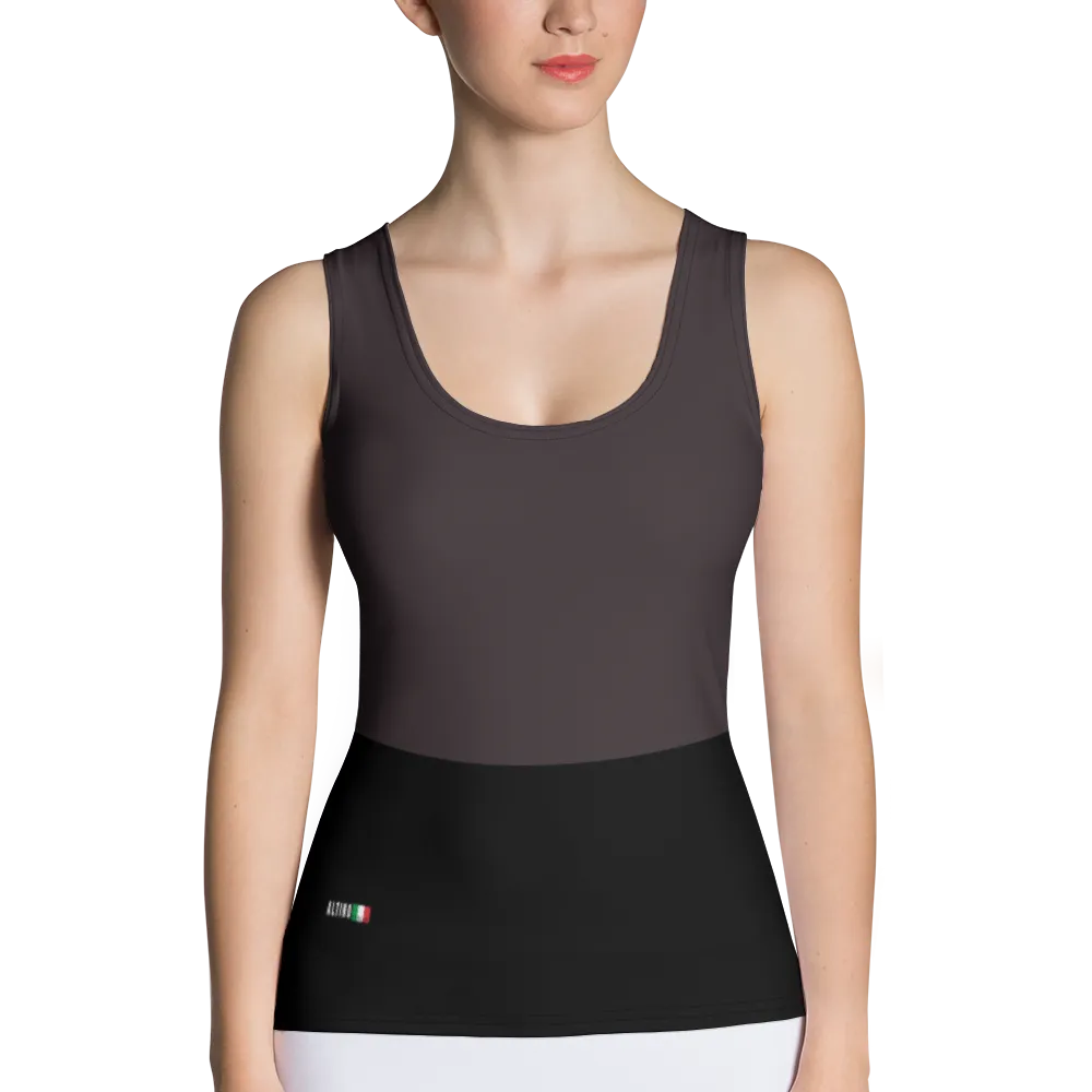 #1176efa0 - Black Chocolate Gelato - ALTINO Fitted Tank Top - Gelato Collection
