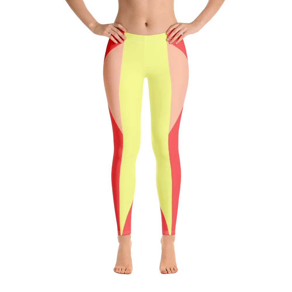 #11d67f90 - Grapefruit Peach Pear - ALTINO Leggings - Summer Never Ends Collection