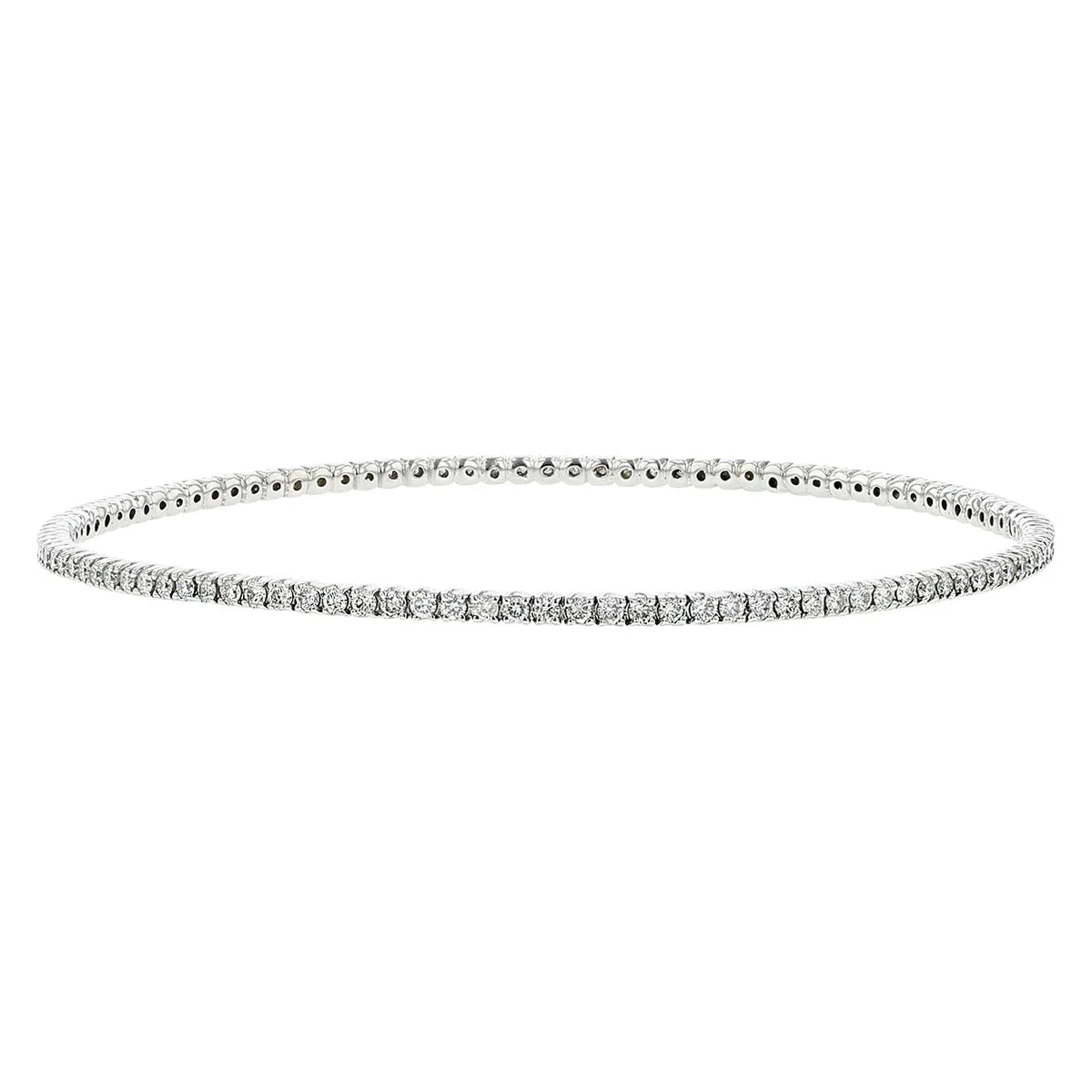 14K White Gold 2.25-Carat Diamond Tennis Bracelet