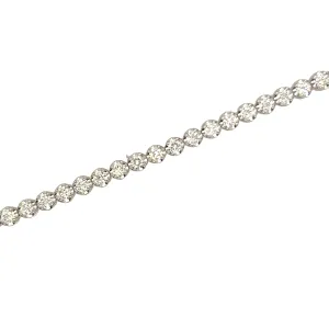 14K White Gold Diamond Tennis Bracelet - 4.86cw
