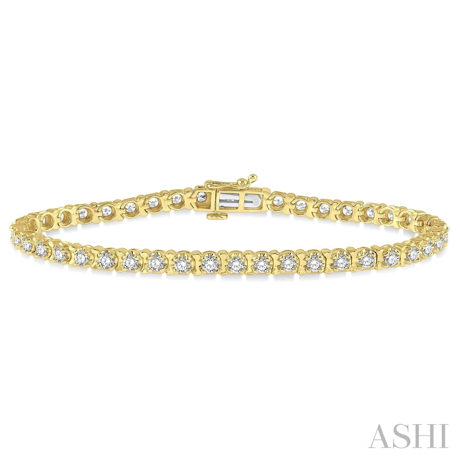 14K Yellow Gold Diamond Tulip Bracelet, 3.00CTW