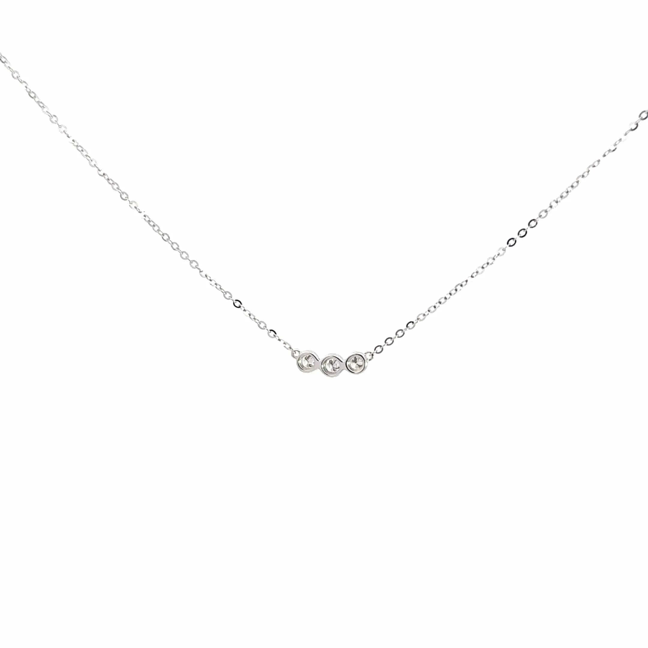 18K White Gold Pendant Necklace