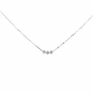 18K White Gold Pendant Necklace