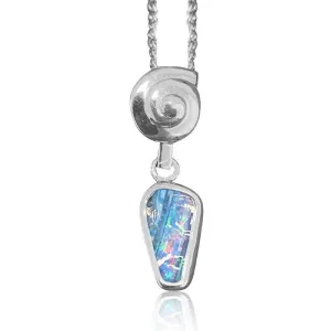 18kt White Gold Boulder Opal pendant