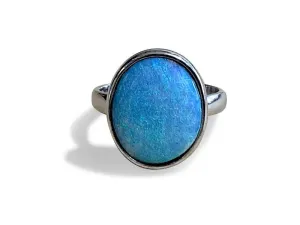 18kt White Gold Boulder Opal ring