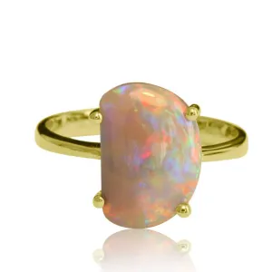 18kt Yellow Gold Black Opal ring