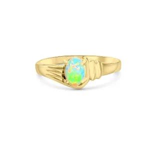 18kt Yellow Gold fancy solitaire ring