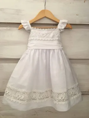 1903- White Linen Baptism/ Christening dress