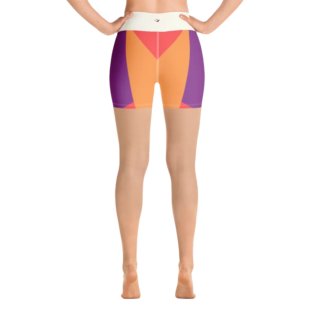 #3ea89c90 - Cantaloupe Grape Grapefruit - ALTINO Yoga Shorts