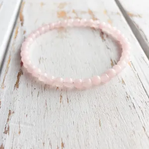 4mm Rose Quartz Bracelet