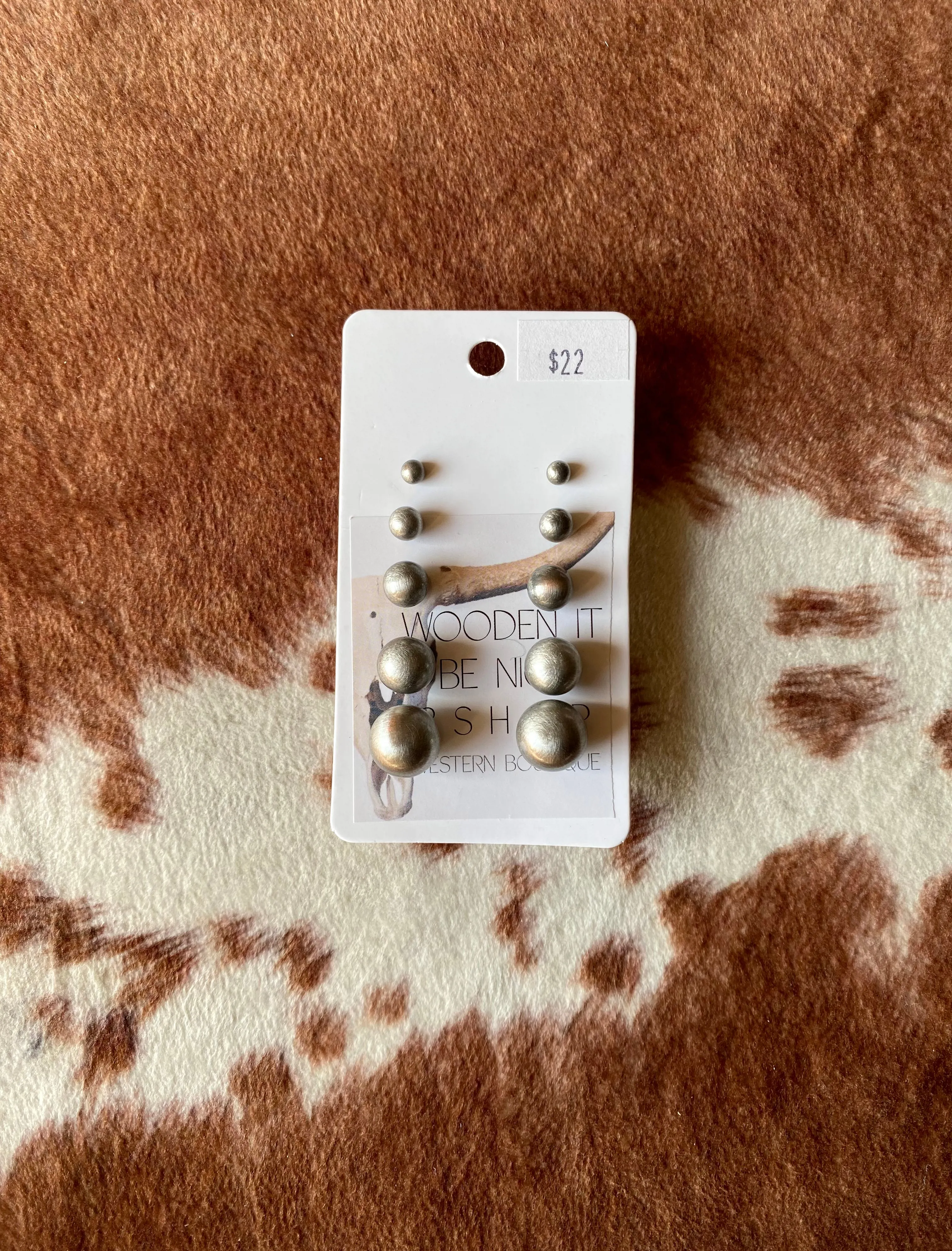 5 Pair Pearl Studs