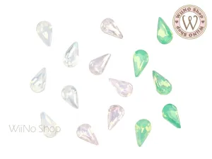5 x 8mm Opal Drop Point Back Crystal - 5 pcs