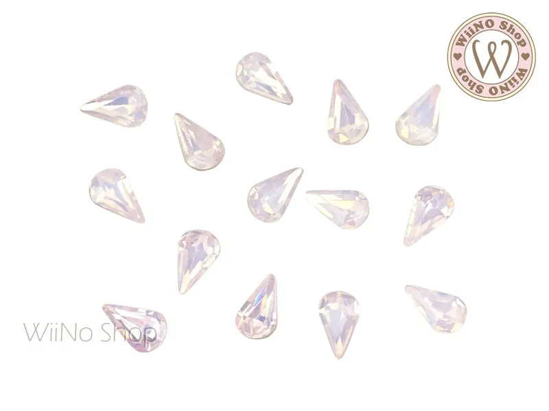 5 x 8mm Opal Drop Point Back Crystal - 5 pcs