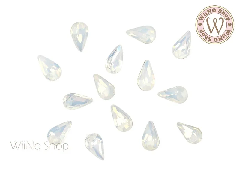 5 x 8mm Opal Drop Point Back Crystal - 5 pcs