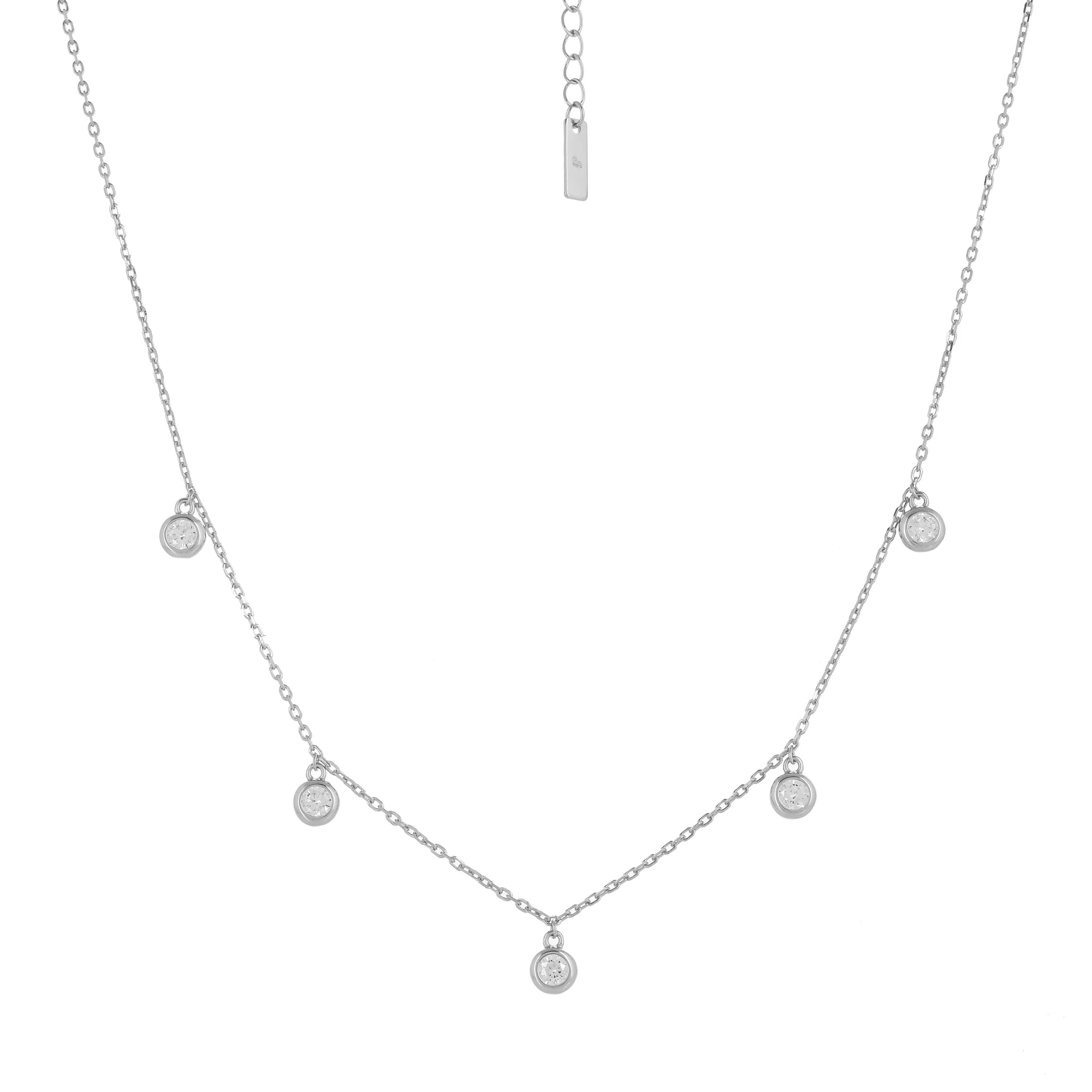 925 silver white gold  Queens silver neckalce for women and girls
