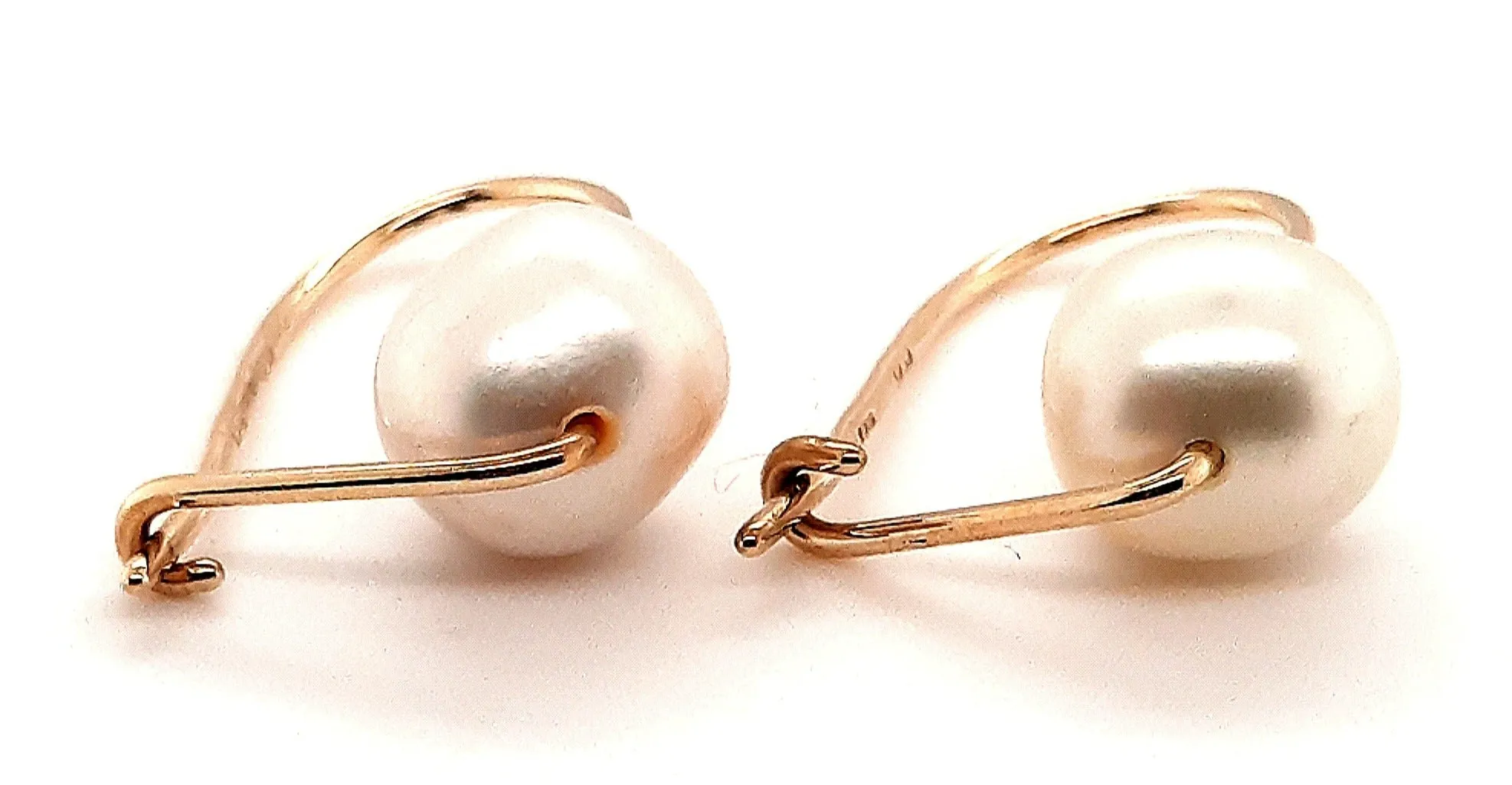 9ct Yellow Gold Freshwater Pearl Drop/Dangle Earrings