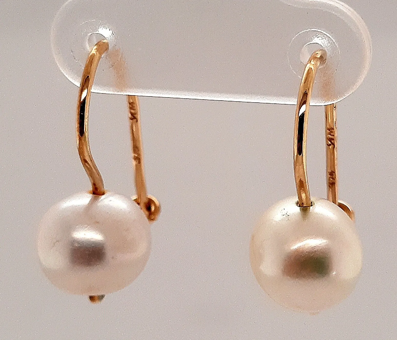 9ct Yellow Gold Freshwater Pearl Drop/Dangle Earrings