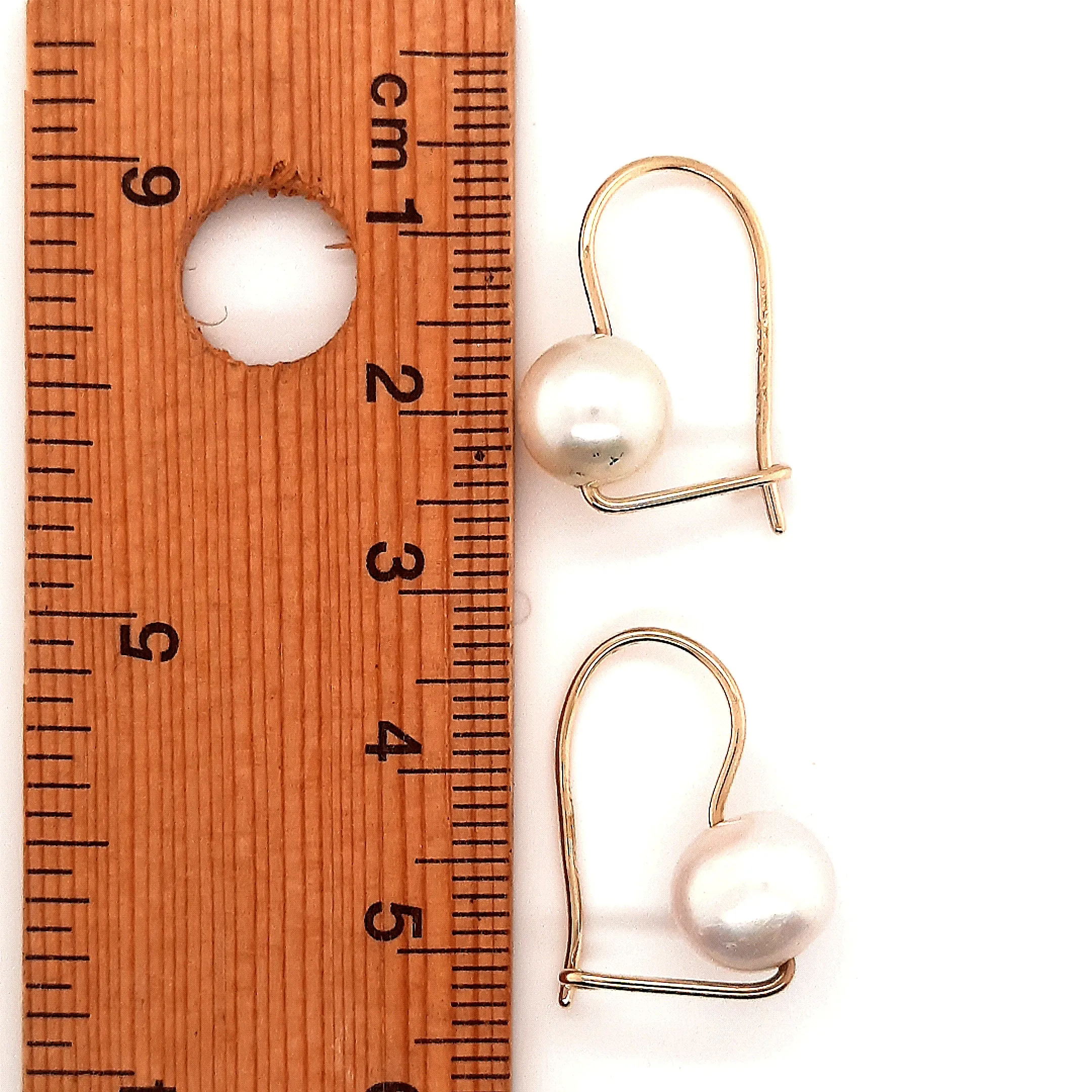 9ct Yellow Gold Freshwater Pearl Drop/Dangle Earrings