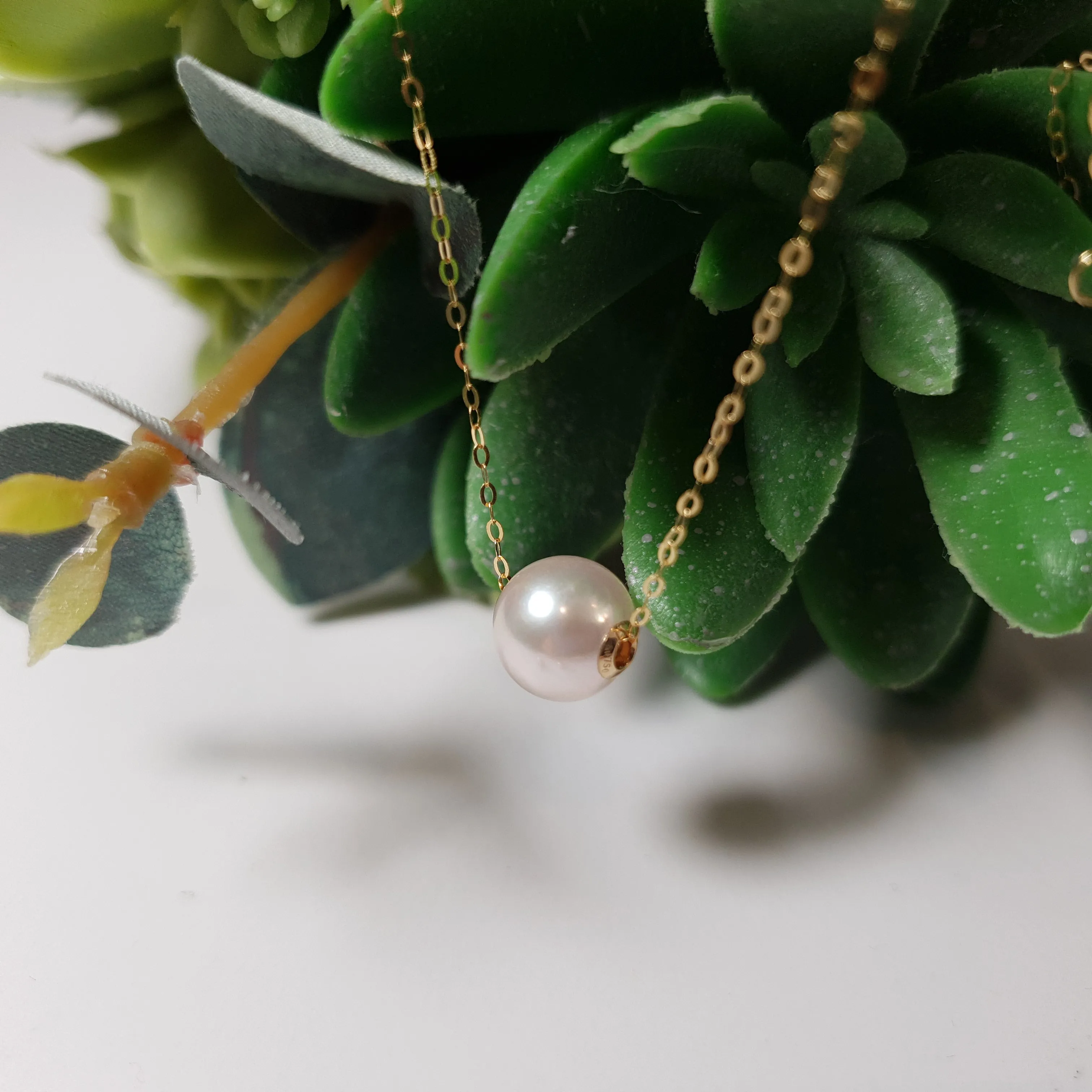 Akoya Pearl Classic Jewellery Set,18K Yellow Gold