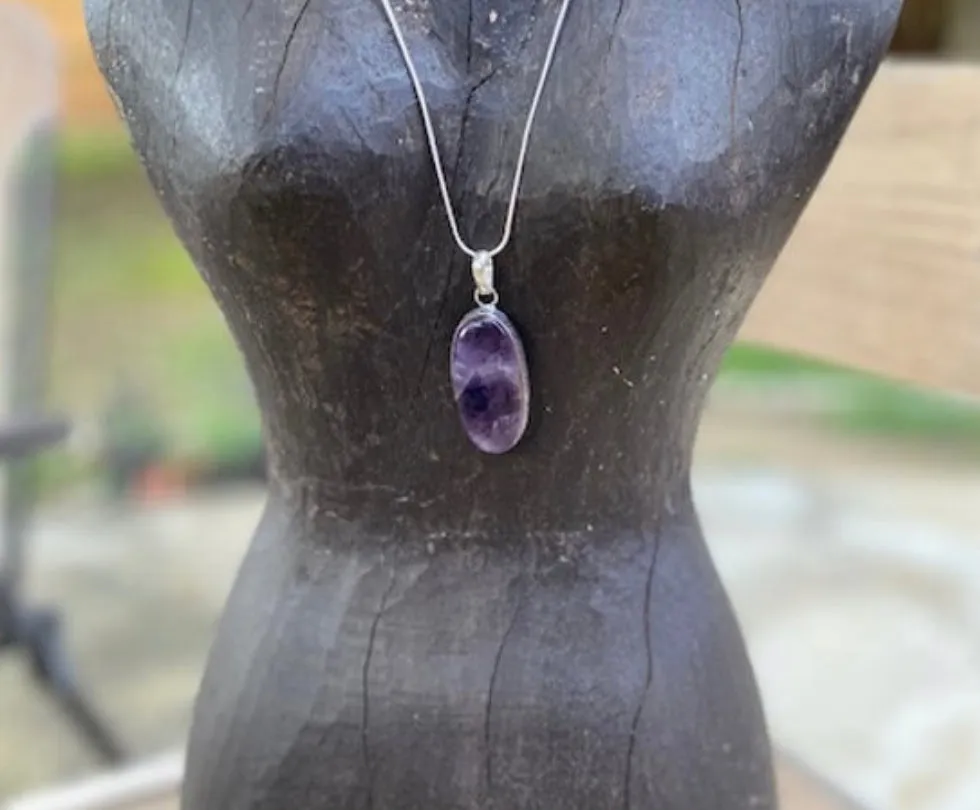 Amethyst Lace Pendant Necklace
