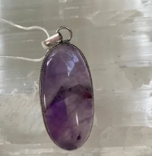 Amethyst Lace Pendant Necklace