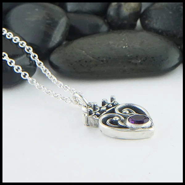 Amethyst Luckenbooth Pendant