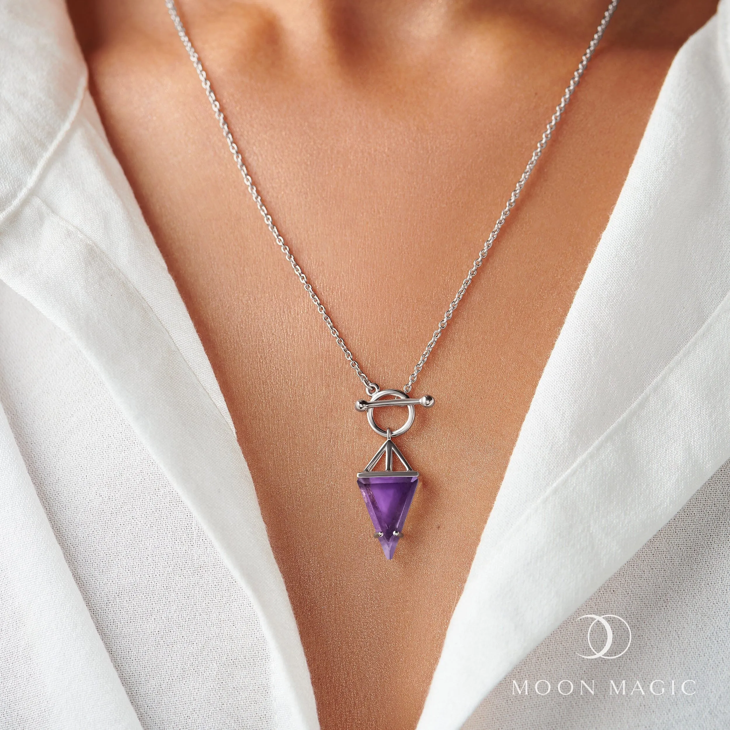 Amethyst Necklace - Heroine T Lock