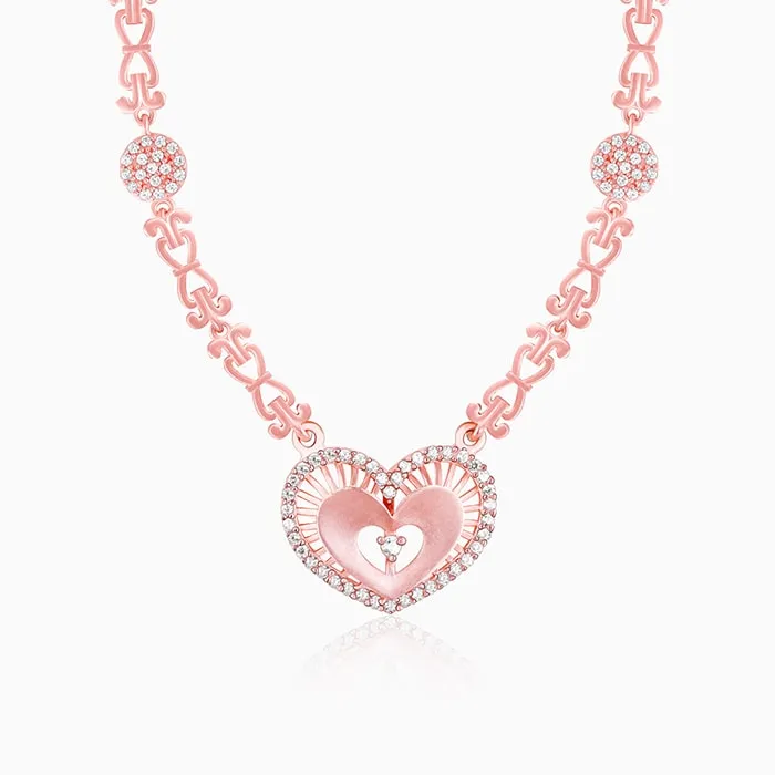 Anushka Sharma Rose Gold Love Affair Necklace