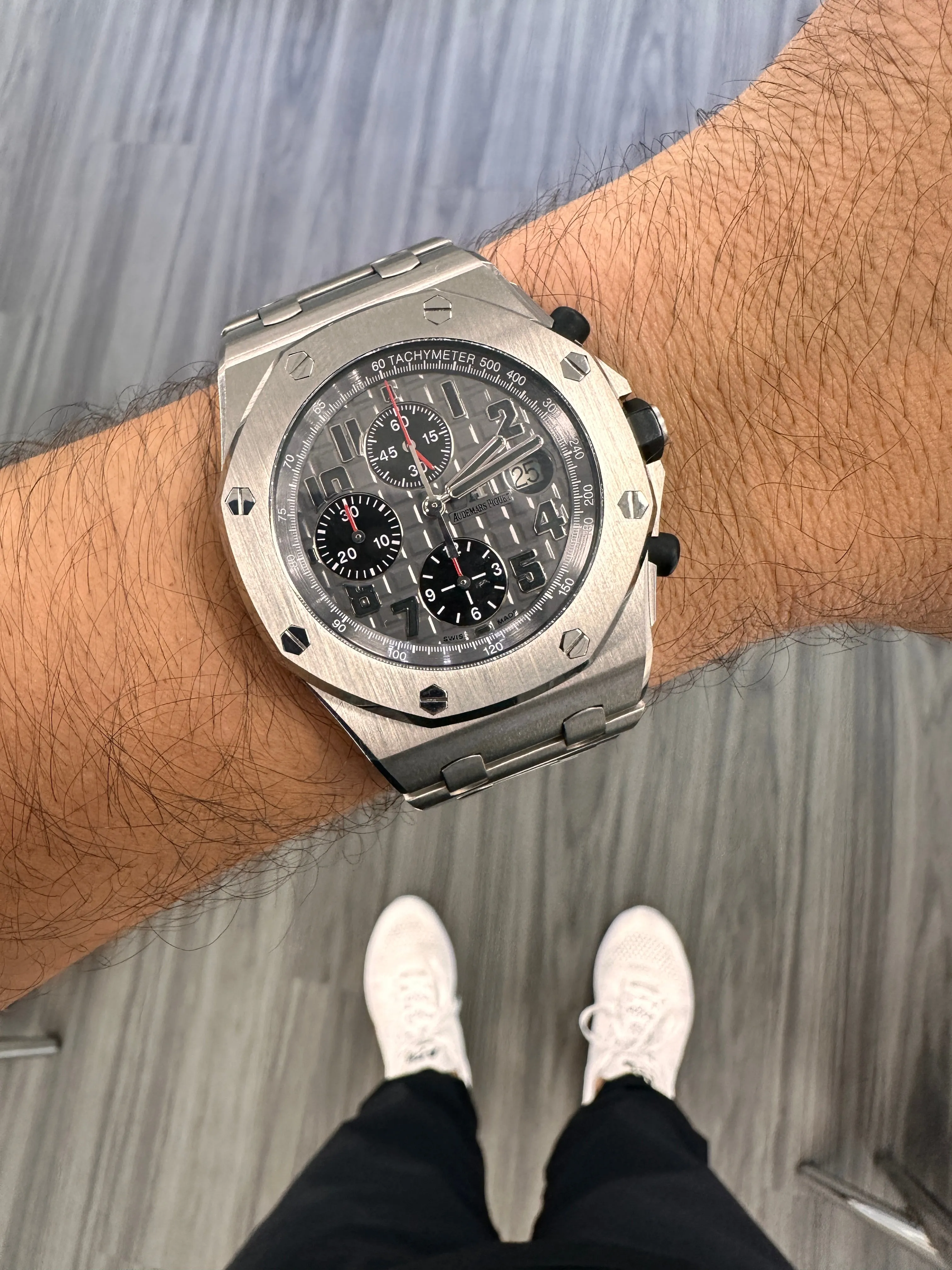 Audemars Piguet Royal Oak Offshore Chronograph 26170TI Chronograph Titanium Grey Arabic Dial Box and Papers PreOwned
