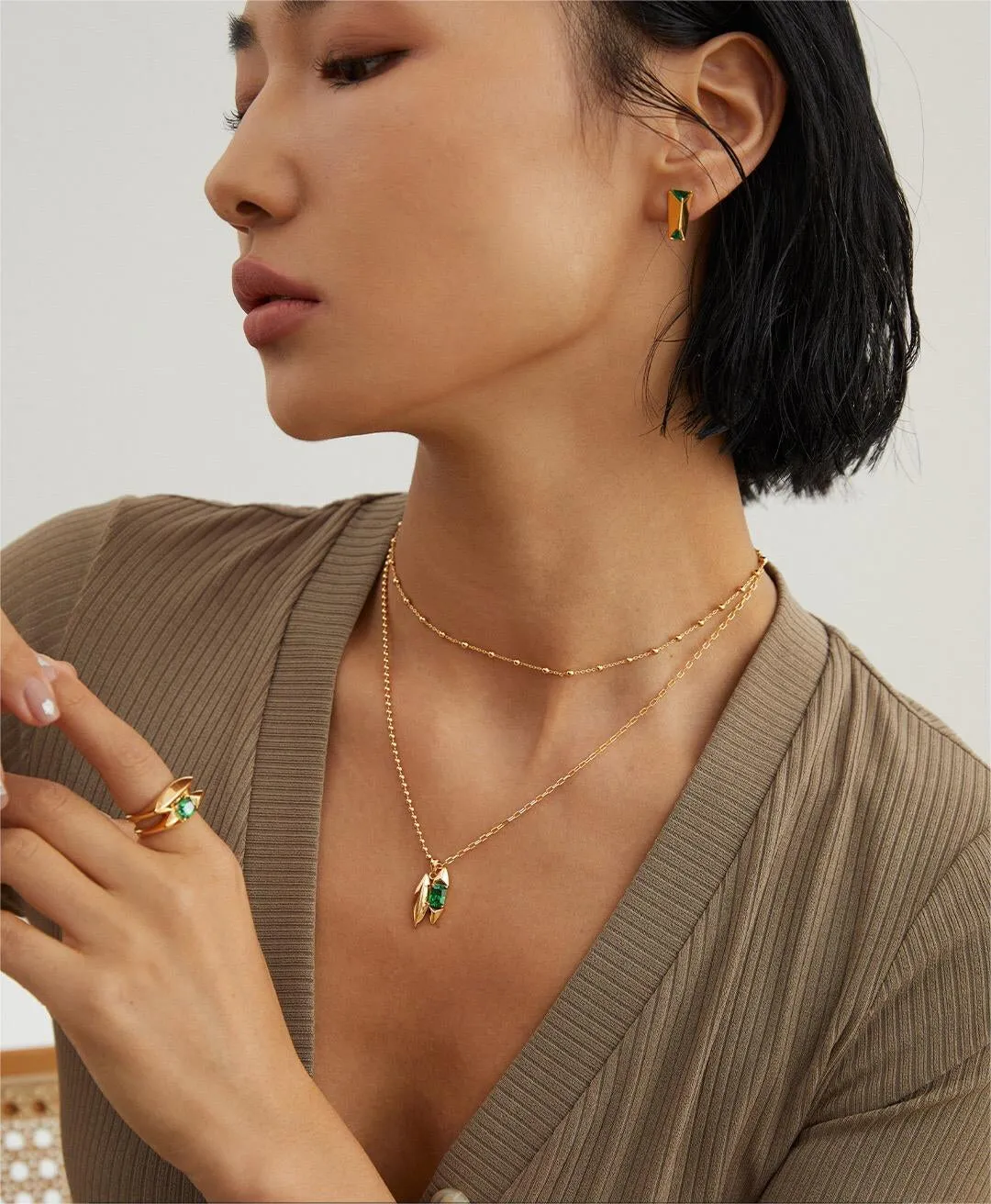 Aurelia - Green Zircon Necklace