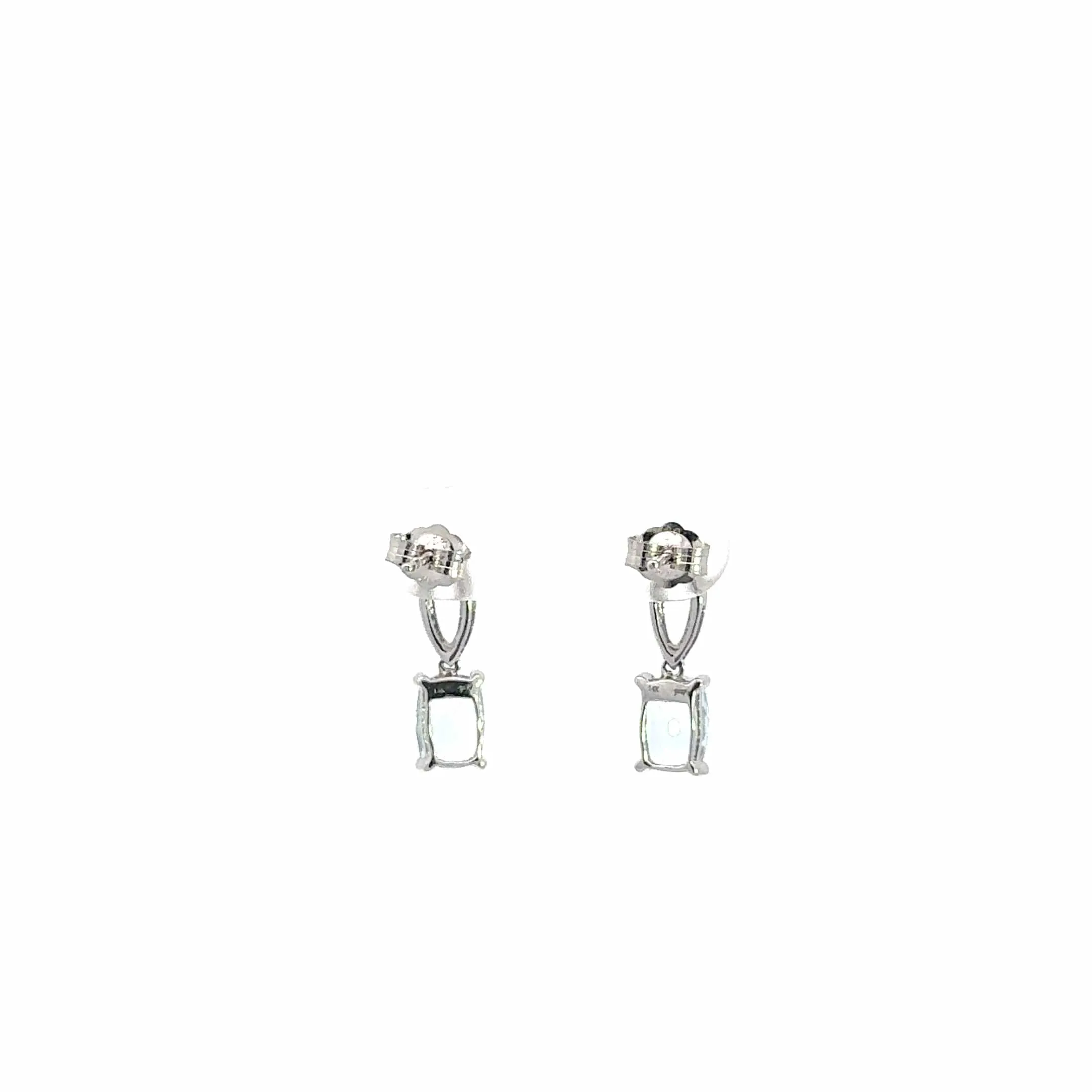 Baikalla™ Classic 14k White Gold Aquamarine Dangle Earrings