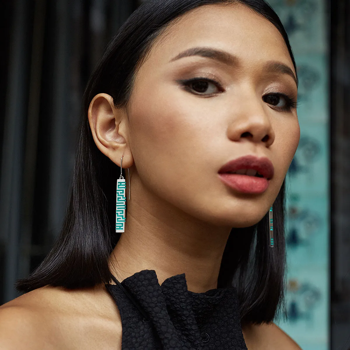 Ban Zu Earrings - Jade Red