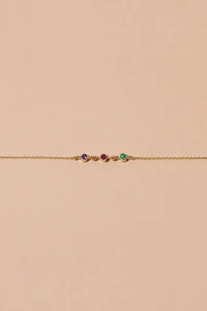 BEZEL BIRTHSTONE BRACELET