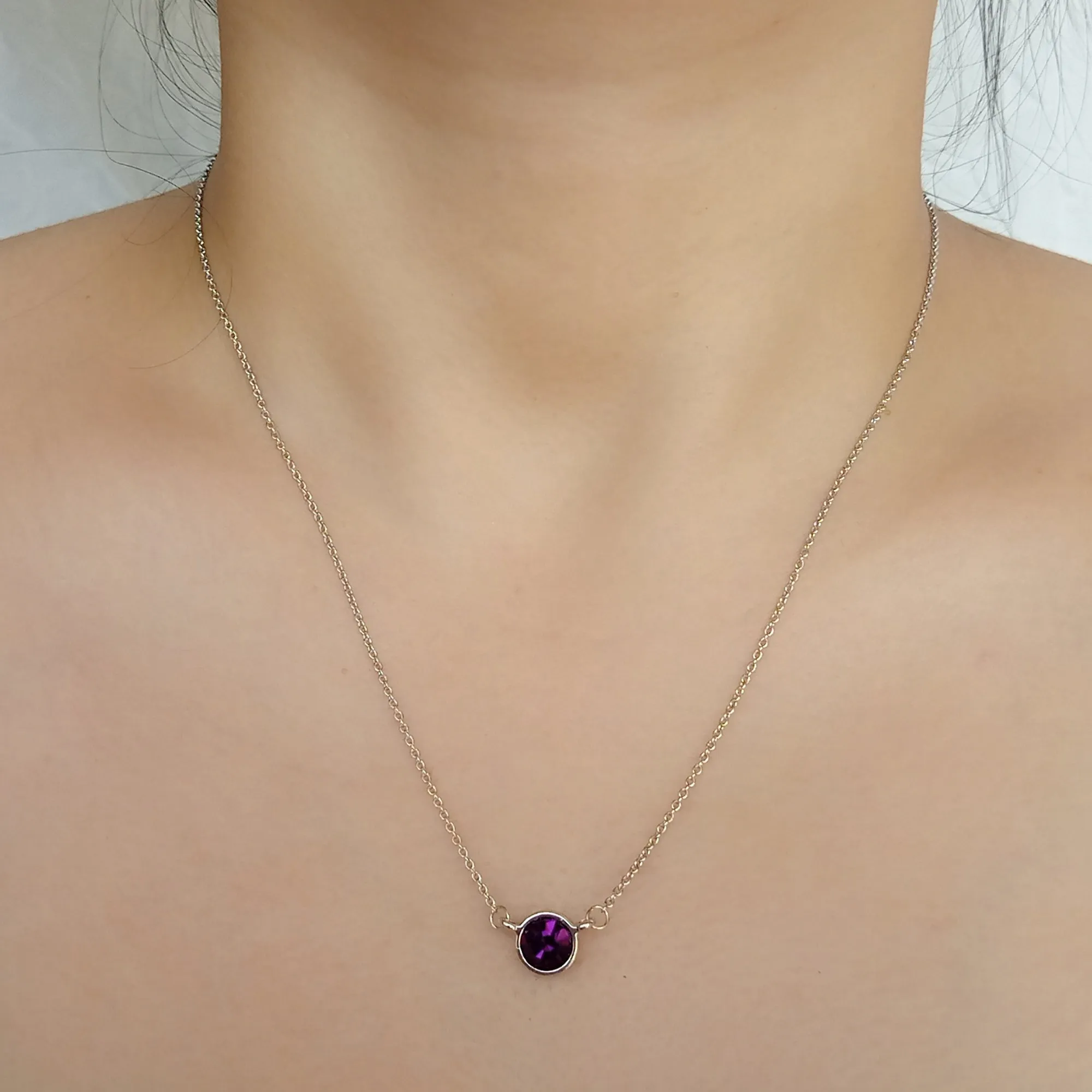 Bezel Set Solitaire Pendant