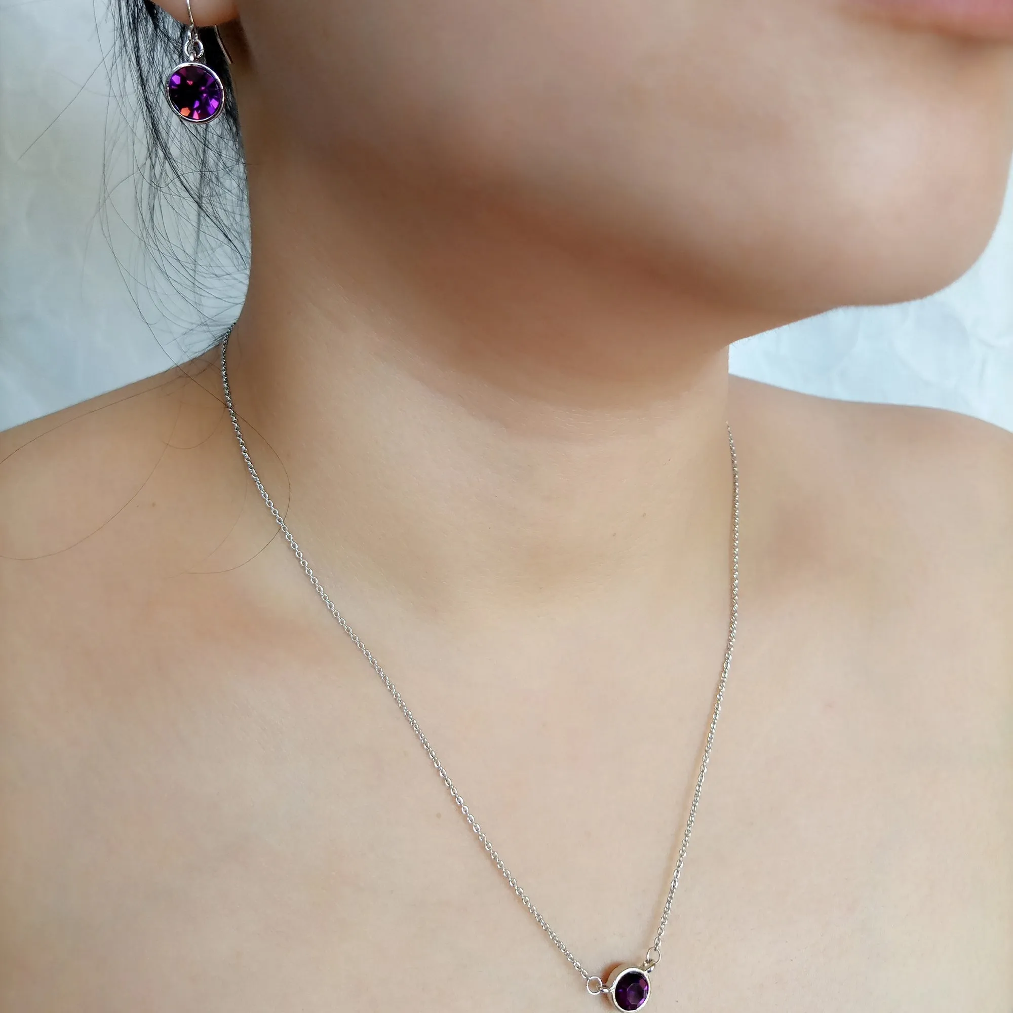 Bezel Set Solitaire Pendant