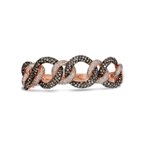 Brown & White Diamond Bangle Bracelet