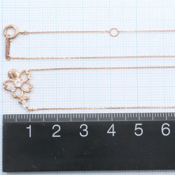 Canal 4°C Silver Necklace with Platinum Plating and Zircon Pendant