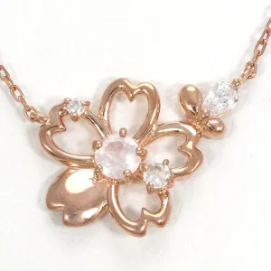 Canal 4°C Silver Necklace with Platinum Plating and Zircon Pendant