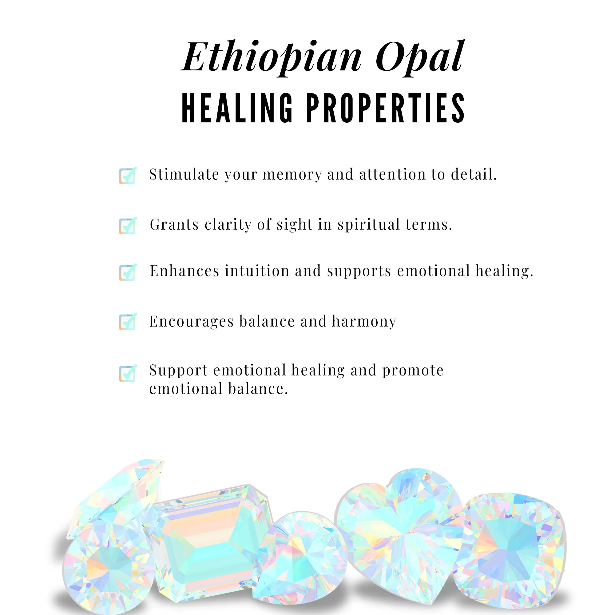 Certified Ethiopian Opal and Moissanite Stackable Ring Set