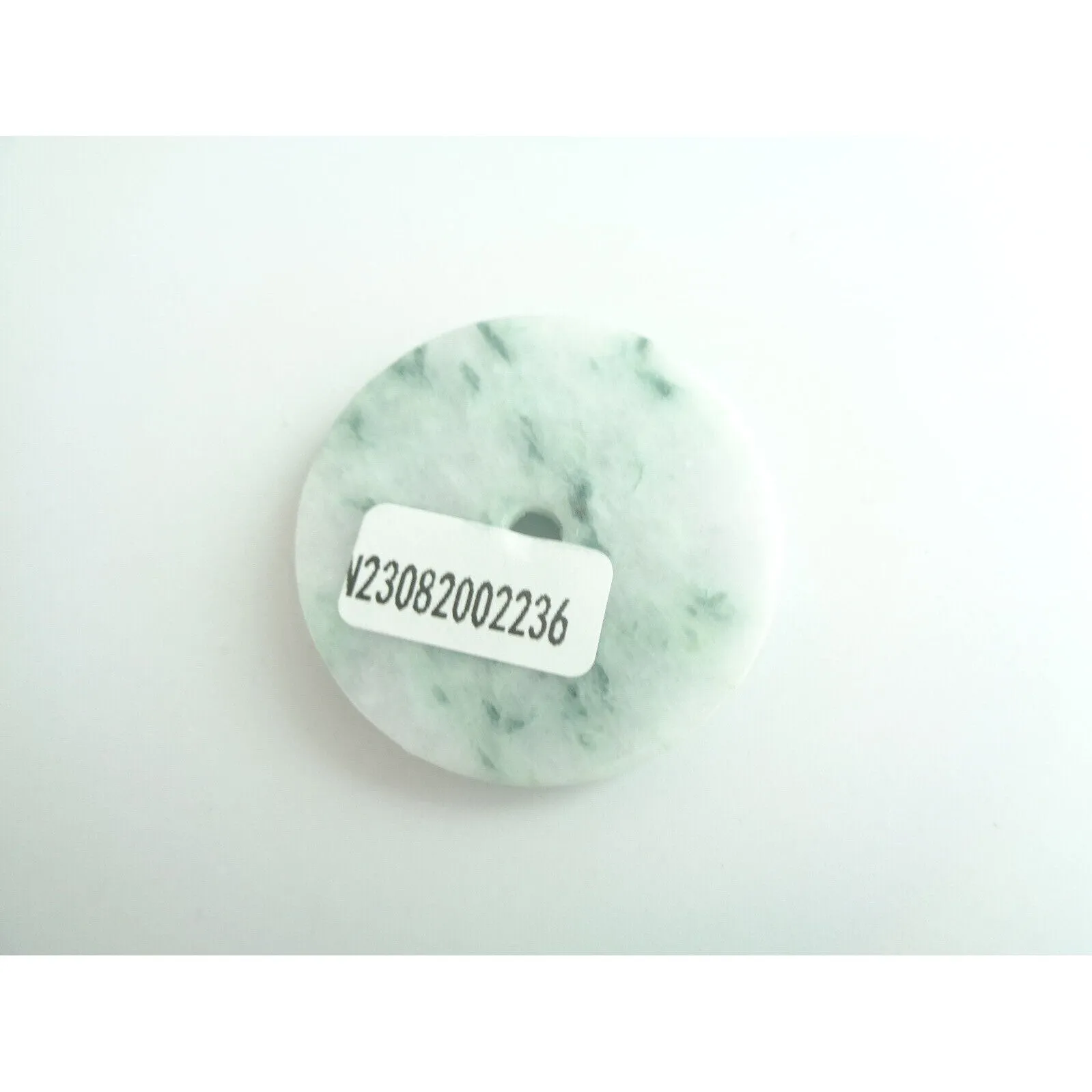 Certified Green Natural A Jadeite Pendant Orchid Flower Circle Donut Pendant