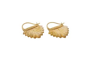 Citrine Feather Earrings