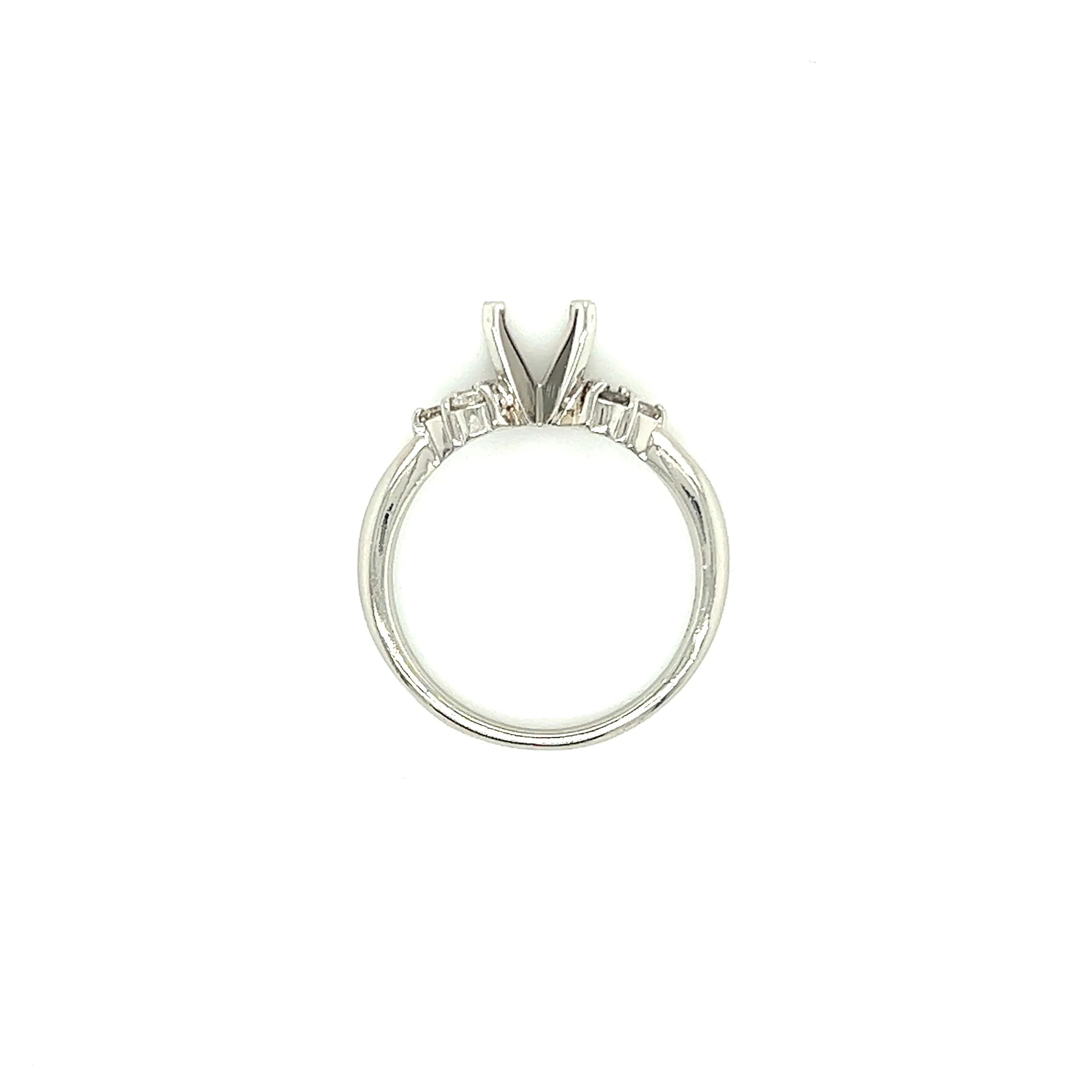 Cluster Diamond Ring Setting with 0.18ctw of Diamonds in Platinum